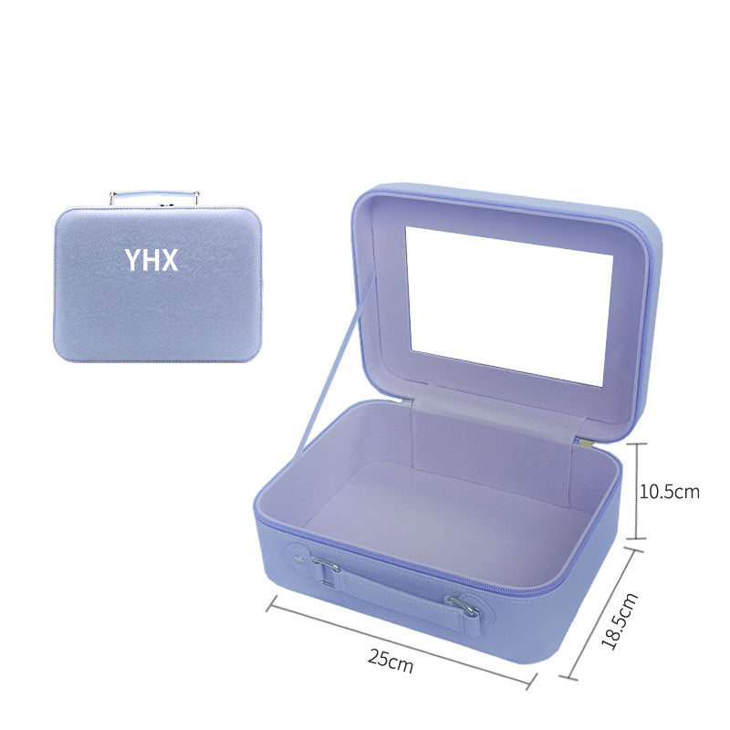 High-value makeup box ins wind super hot portable travel makeup storage box with mirror simple large-capacity cosmetic bag JOOFIRE