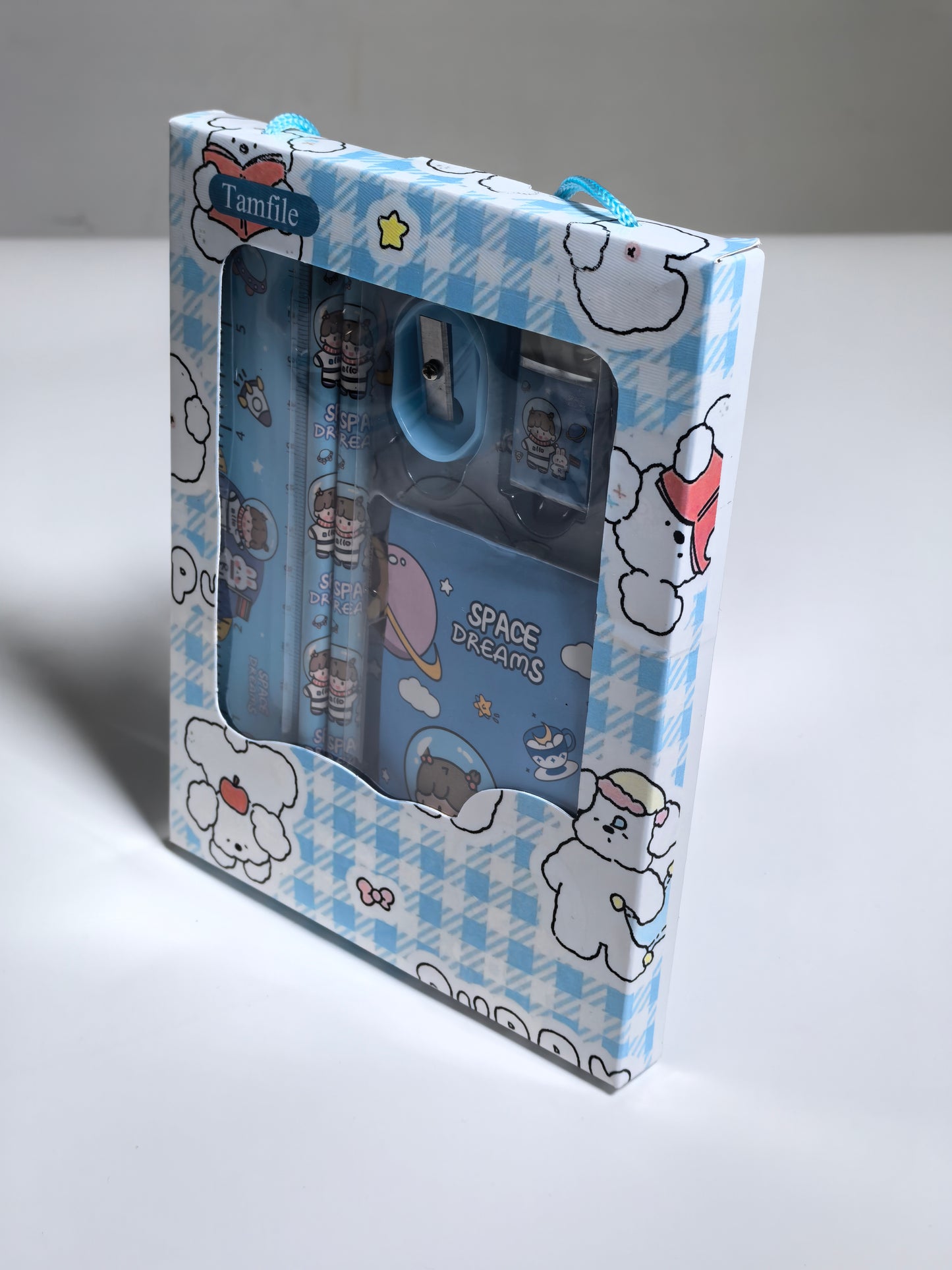Tamfile School supply kits containing various combinations of selected school supplies