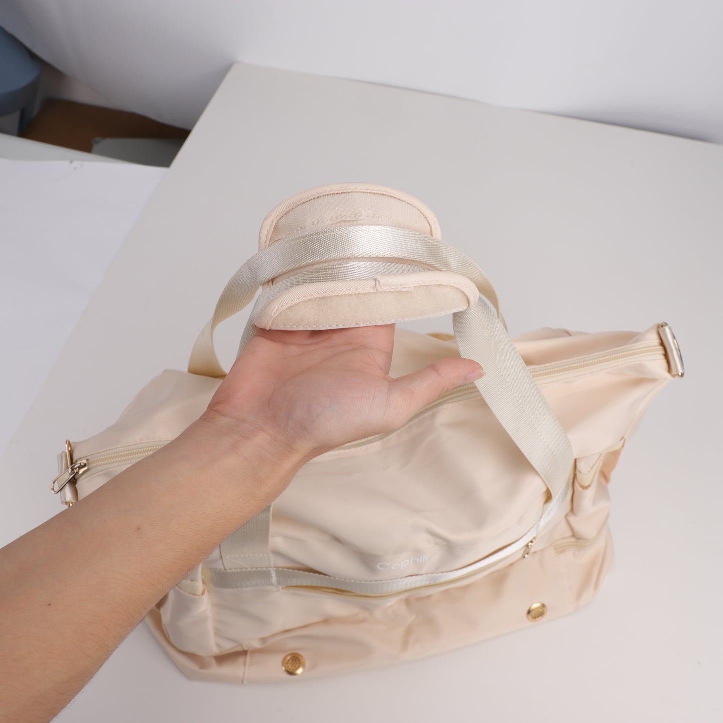Caphill Dry and wet separation fitness swimming bag shoe position sports training yoga storage bag laser PU fitness bag