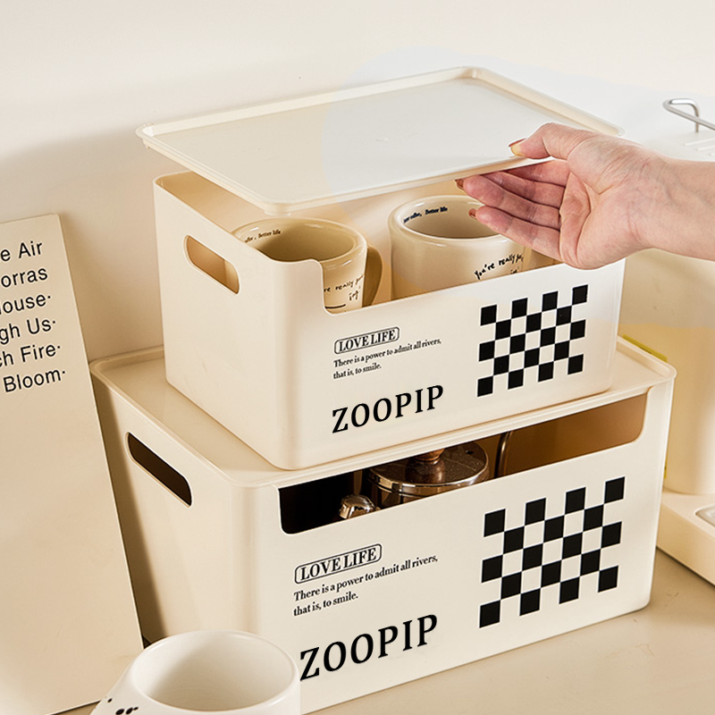 ZOOPIP Desktop storage box multi-functional under sink cabinet drawer storage plastic household kitchen countertop snack storage basket JOOFIRE